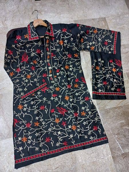 Heavy Multi Embroidered Shirt With Embroidered 4