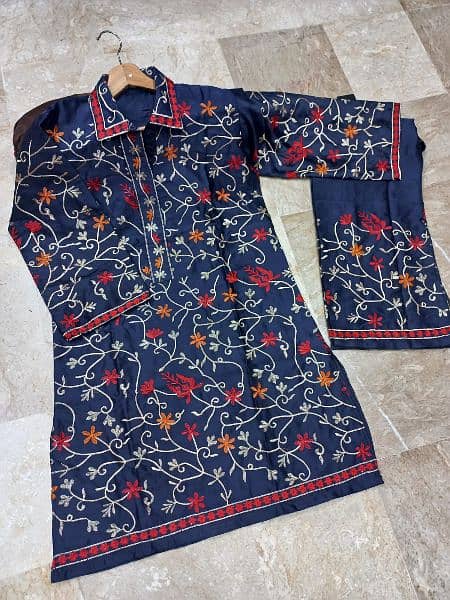 Heavy Multi Embroidered Shirt With Embroidered 6