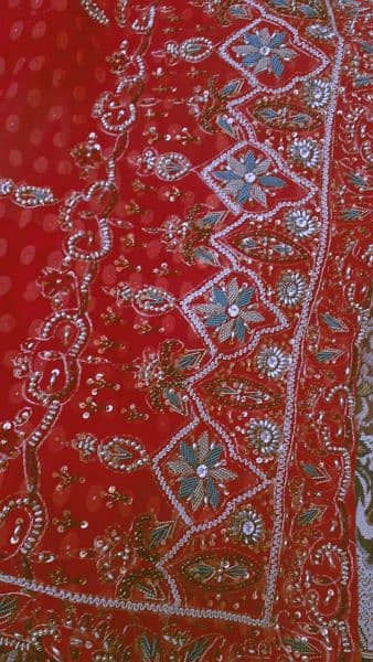 Red coloured frok for brides 2