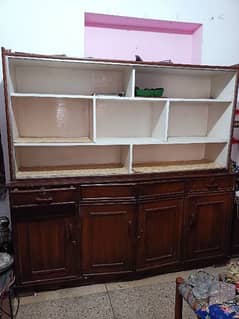 wooden showcase/ cabinet/ polished