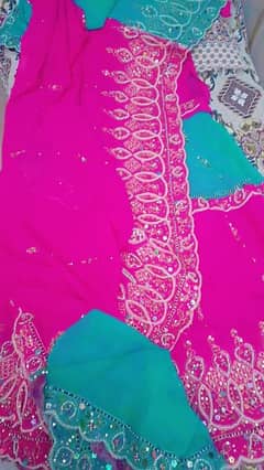 purple and teal colured lehnga for brides