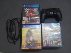 PS4 fat series 12 with 500gb storage, 1 controller and 3 games