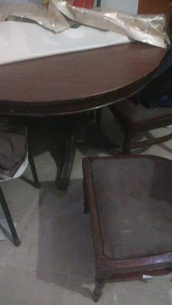 2 (6)seater wooden dining table ( urgent sell 12