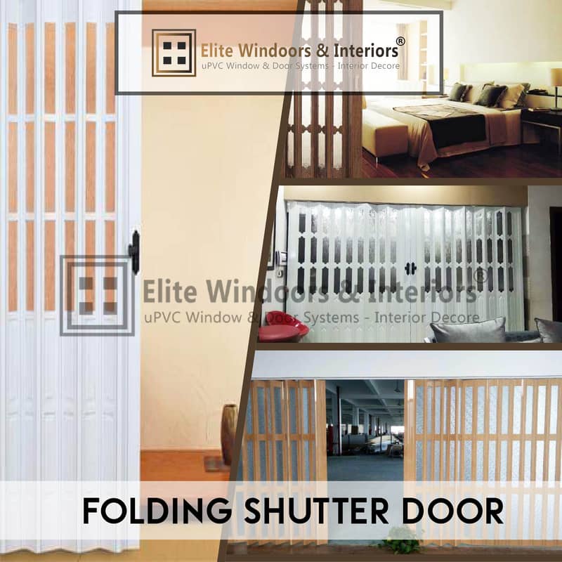 PVC Folding Shutter Partition Door Ideal for Separate the space Slide 1