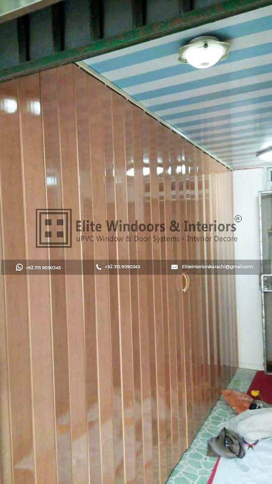 PVC Folding Shutter Partition Door Ideal for Separate the space Slide 3