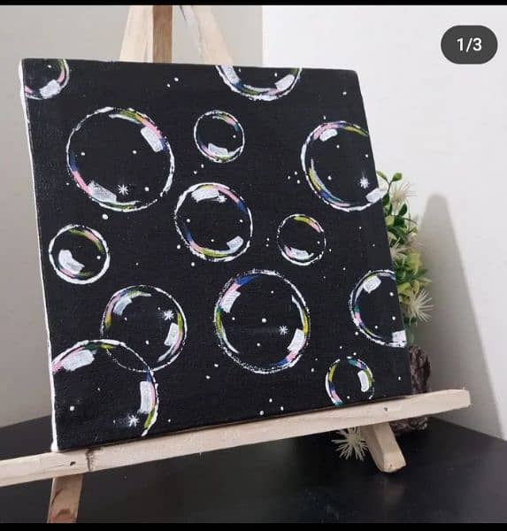 Canvas bubble painting 0