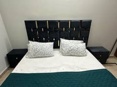 bed and side tables for sale