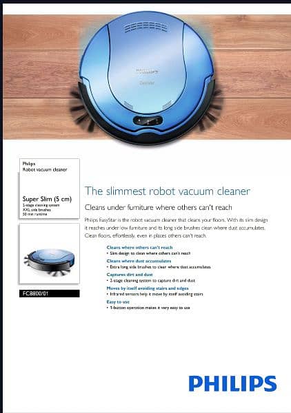 Phillips Robotic Vacuum Cleaner Automatic Used 1