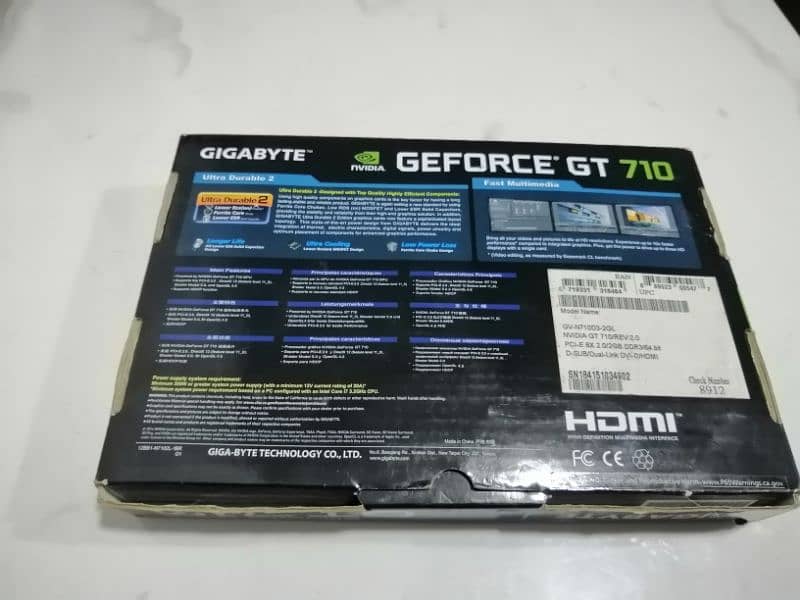 Nvidia GeForce Gt 710 2Gb from Gigabyte 1