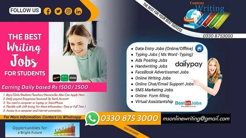 Assignment Writing jobs Opportunity For Male & Female at home 2