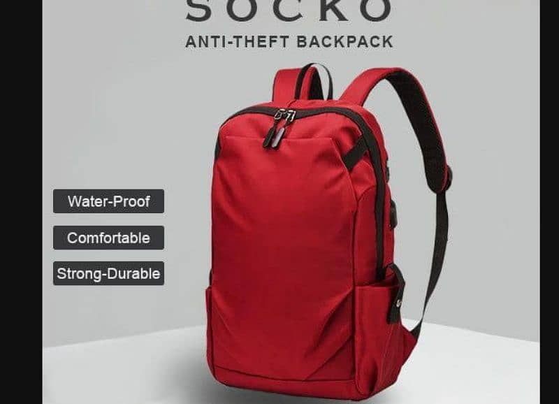 multifunctional bag for university students with USB and headset port 0