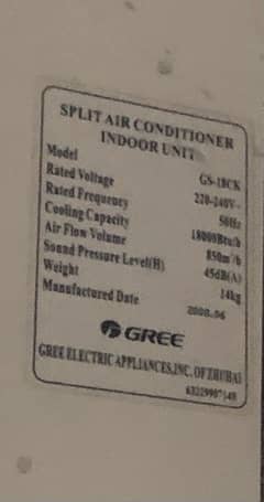 best working Gree air conditioner 2ton 0