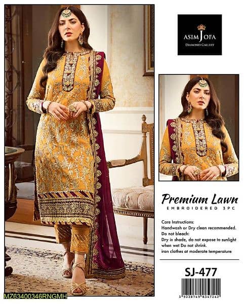 embroidered unstitched suit 4