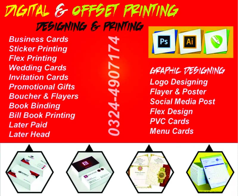 Visiting card, Wedding cards, Brochers, PVC cards, printing 0