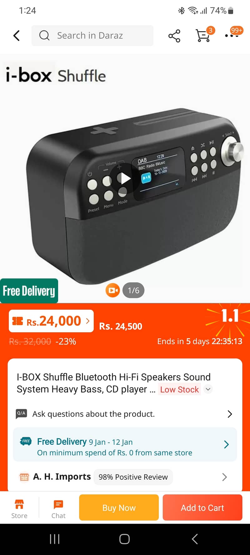 Hifi sound system  I-box shuffle 11