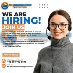 Call Center Agents Required