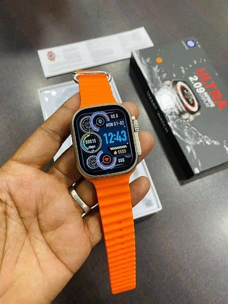 T10 ULTRA SMART WATCH DIAL49MM WITH THE ONE STRAPS AND. BLUETOOTH WIRE 1
