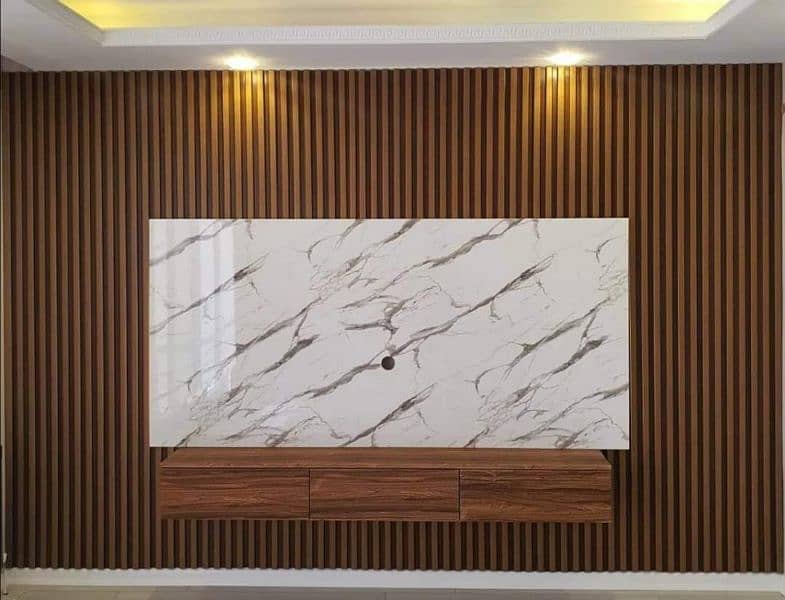 Media wall wpc panel wallpaper floor ,all type of interior decoration 1