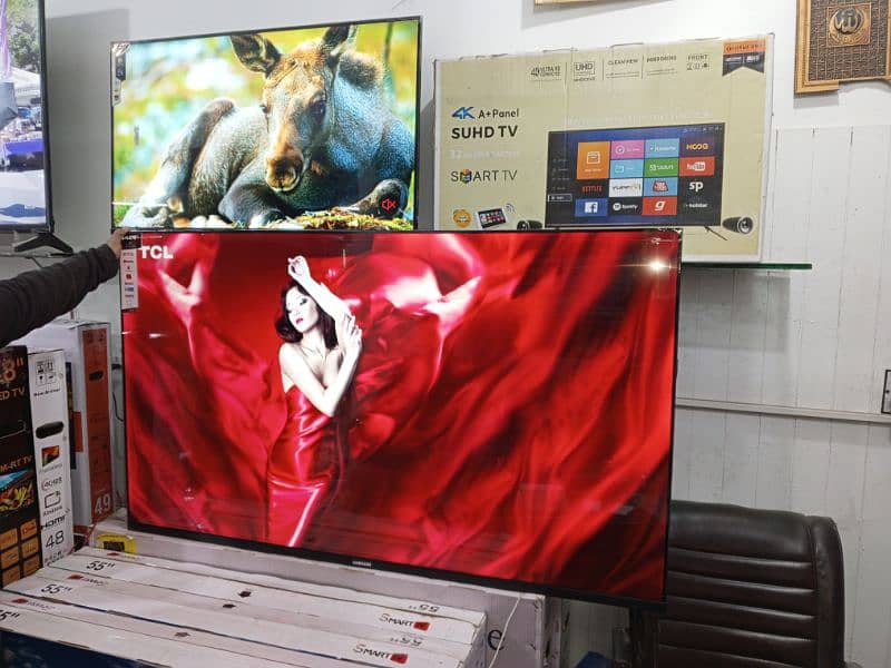 75 InCh Android 2024 model Led Tv TCL Box pack 3 year warranty 1