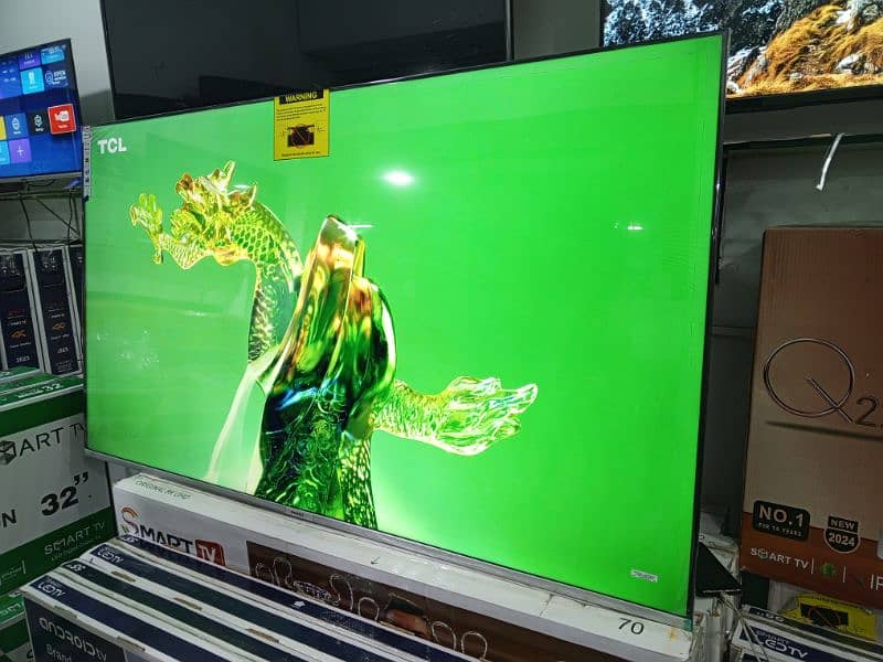75 InCh Android 2024 model Led Tv TCL Box pack 3 year warranty 10