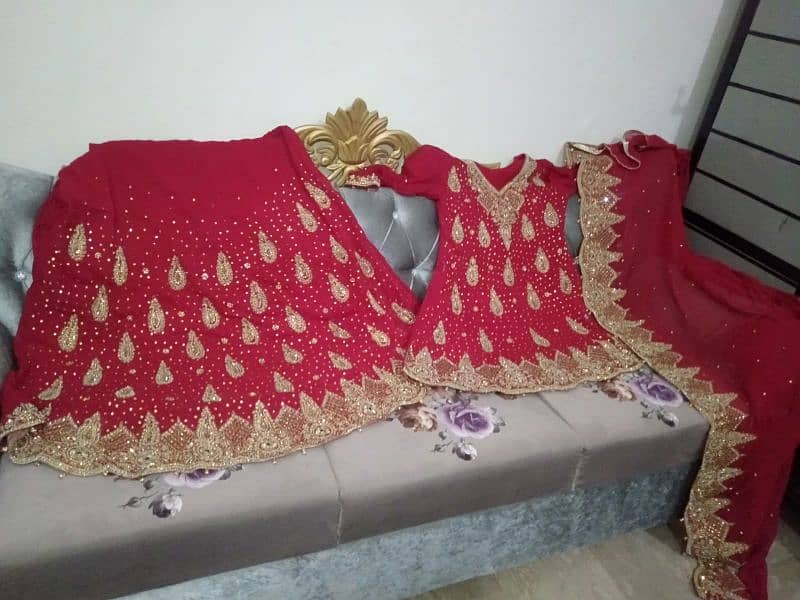 Beautiful Red Bridal Lehenga 4