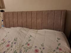 king size 6x6.5 bed without  mattress  in excellent  condition