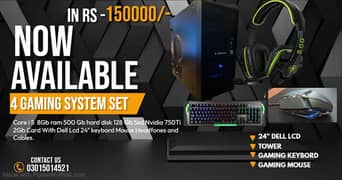 Gaming pcs sale Complete sets with accessories
