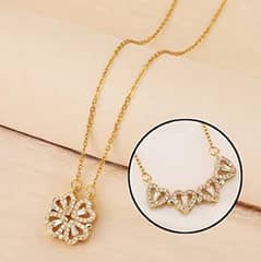 4 in 1 Magnetic Heart Necklace For Girls