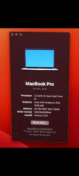 MacBook Pro 2019 16 Inch Core i9 32GB / 64GB Ram 4GB / 8GB Graphics 3