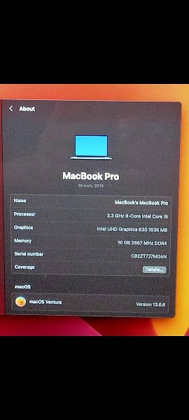 MacBook Pro 2019 Core i9 16GB 1TB 16" Display A2141 MVVK2 6