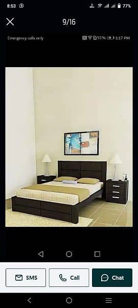 bed set / king size bed / queen bed /wooden bed set / double bed 2