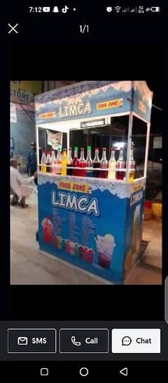 Limca stall and bun kabab and fresh juice stall for rent