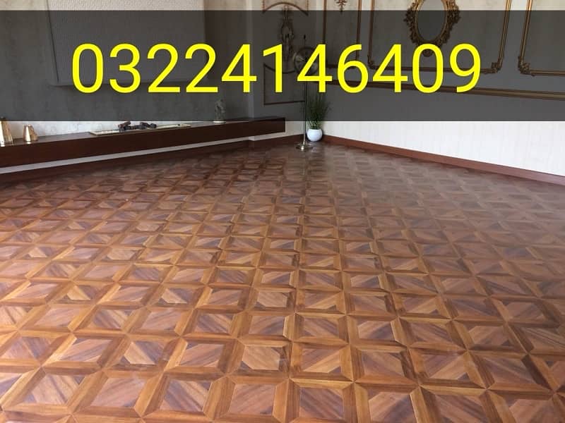 Parquet Laminate wooden Floors . PVC skirting vinyl flooring . 2