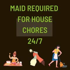 Full Time Maid Required for Small Family