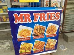 Fries counter with hot plate