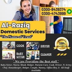 Cook Babysitter Domestic Staff Nurse Kaam wali Driver X-Army Couple
