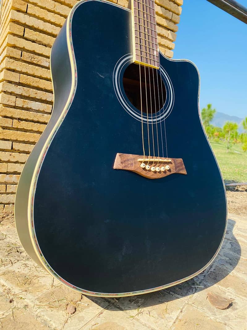Hanks Guitar 41 Inch Acoustic Guitar Matt Black 0