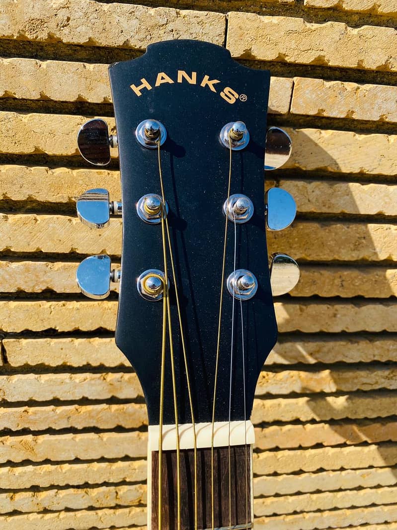 Hanks Guitar 41 Inch Acoustic Guitar Matt Black 3