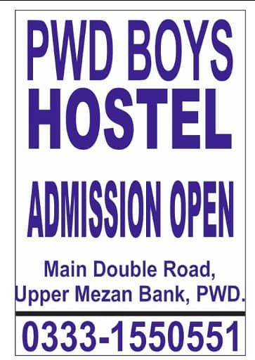 PWD Boys Hostel With All Facilities 5