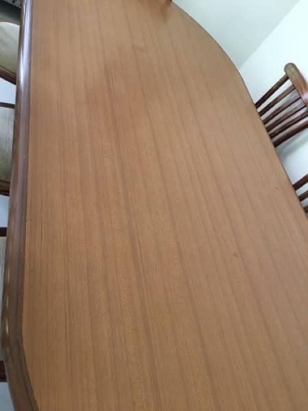 wooden dinning table with 8 chairs 3