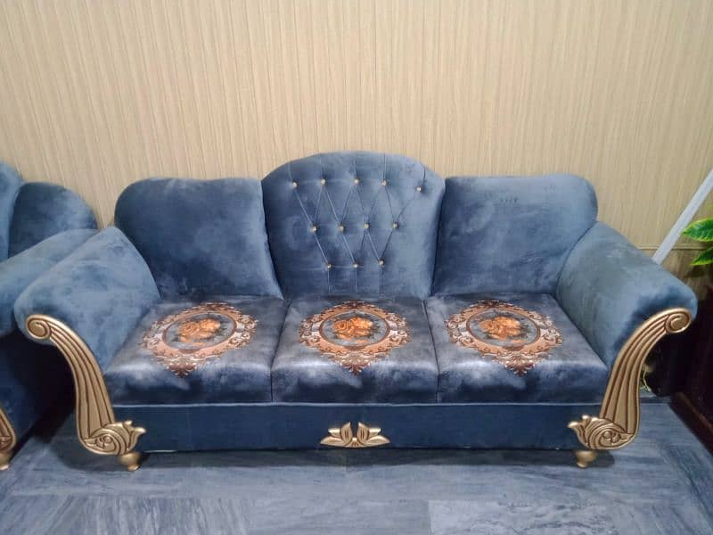 Sofa Set 6 Seater New Luxury King Size Velvet Fabric 0332-4144625 1