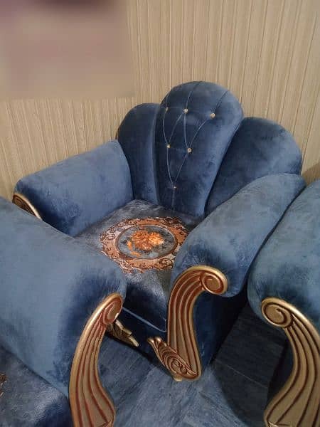 Sofa Set 6 Seater New Luxury King Size Velvet Fabric 0332-4144625 6