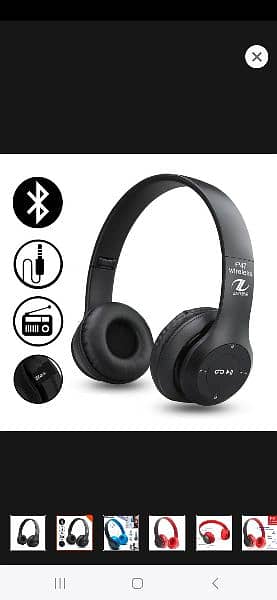 Wireless Headphones, P47 Bluetooth Foldable headphones handffree 4