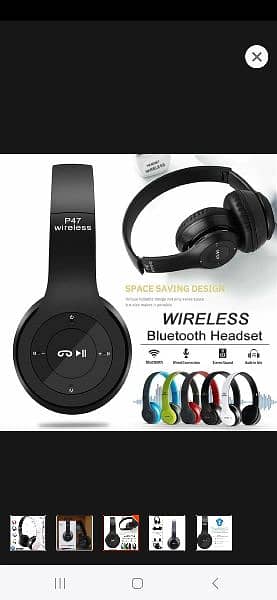 Wireless Headphones, P47 Bluetooth Foldable headphones handffree 11