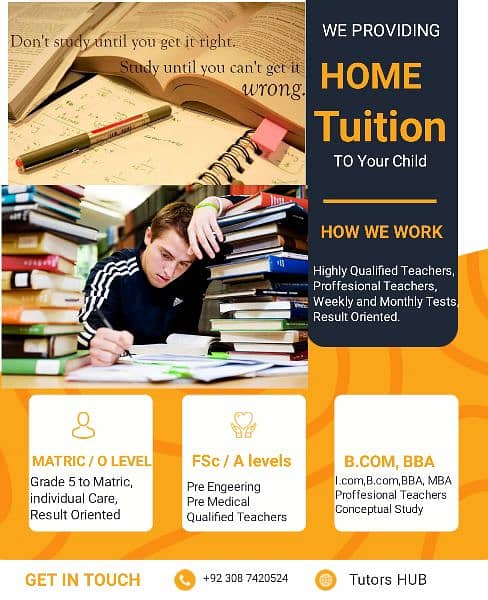 Highly Qualified Teachers Availabe For HOME TUITION Service 0