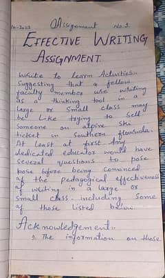 handwriting assignment work 0