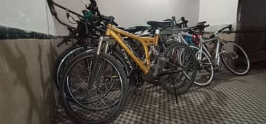 road and mountain bikes available