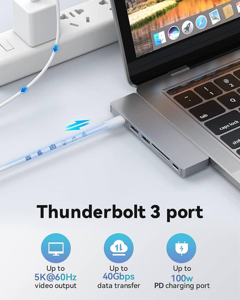 USB C Hub, Dock HDMI 4K 60Hz with LAN Ethernet Multiport Adapter 1