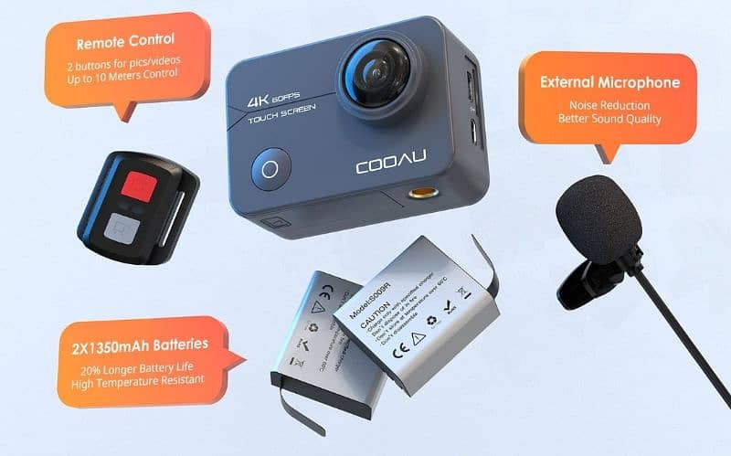 4K ULTRA EIS Action Camera COOAU SPC02 3