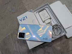 vivo y21 with box charger 03098483503